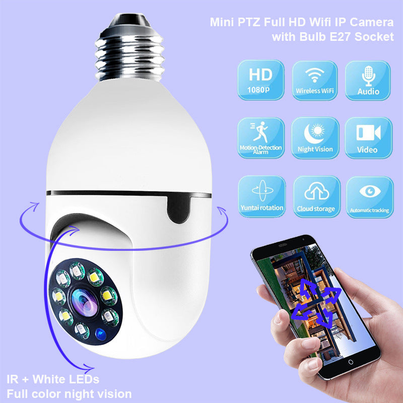 Caméra Ampoule WiFi 1080P Zoom 4X Surveillance 5G — La Casa des Gadgets