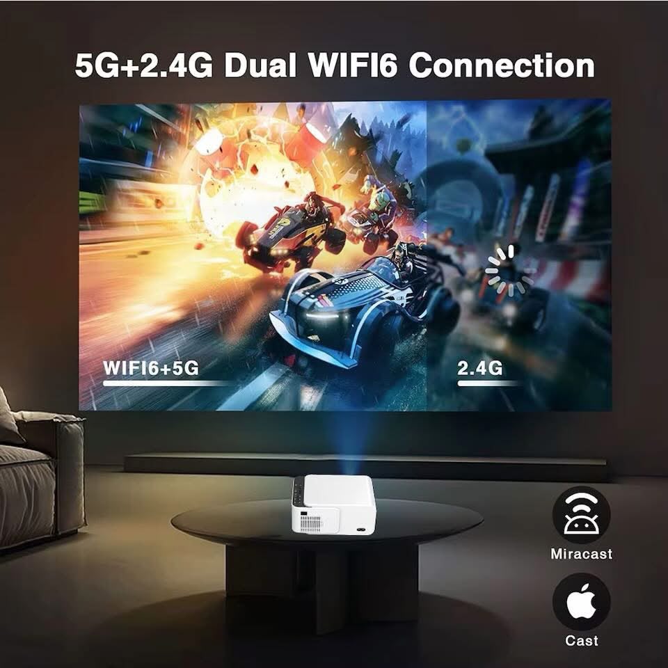 Projecteur Borrego Smart6 - 4K - WiFi 5G + Focus Automatique