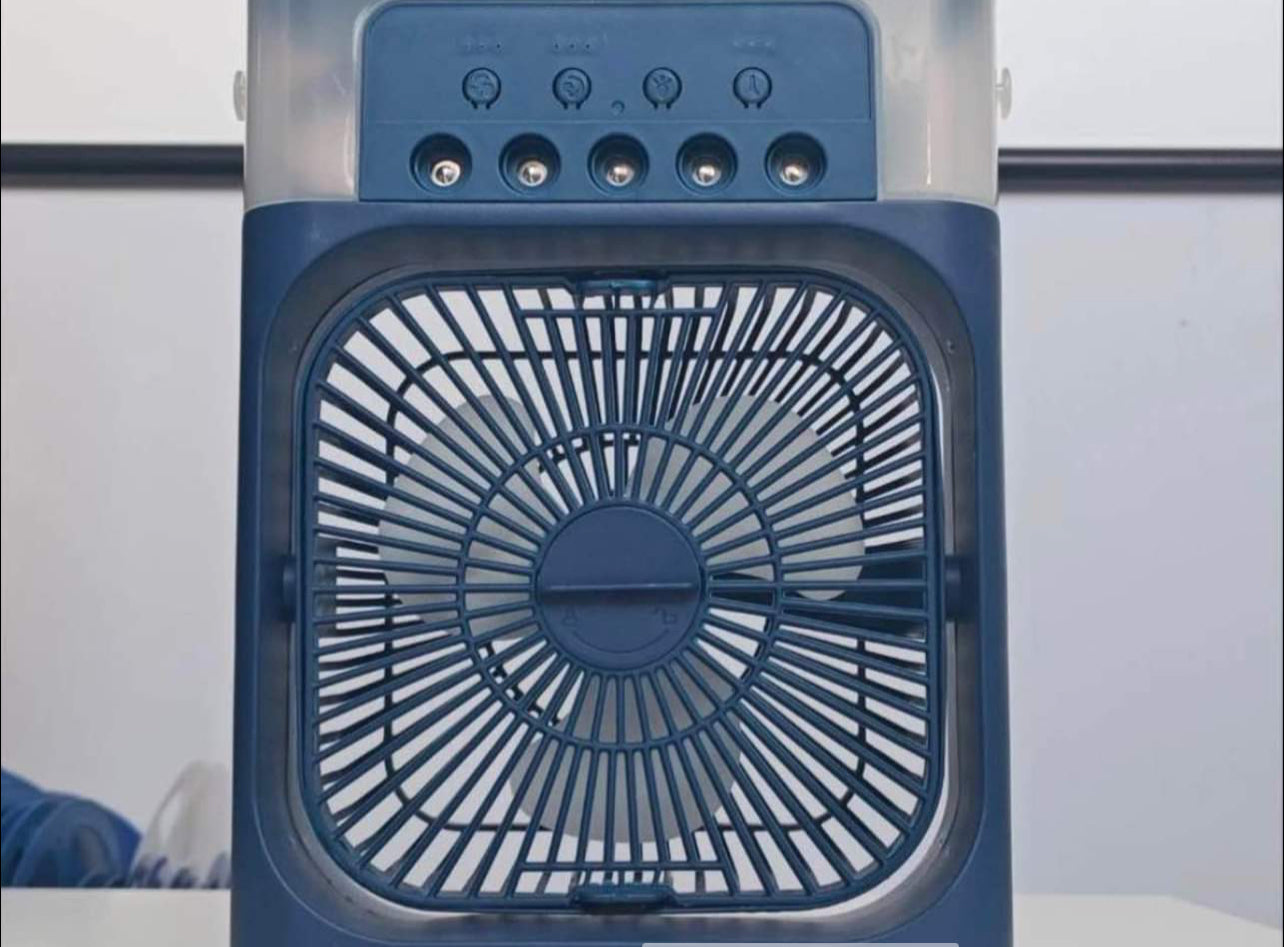 Climatiseur Portable à Brumisation — Ventilateur + Humidificateur + LED