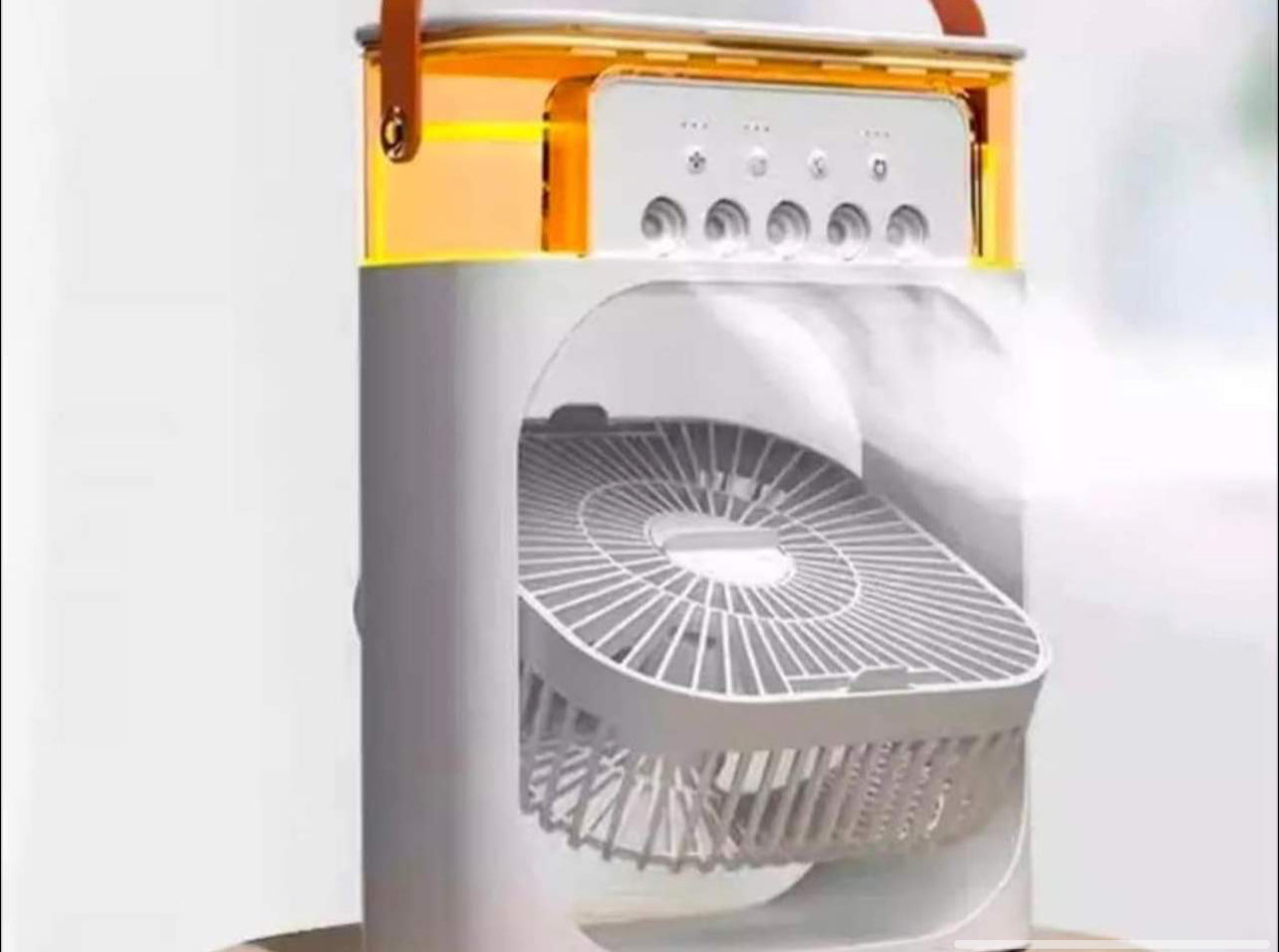 Climatiseur Portable à Brumisation — Ventilateur + Humidificateur + LED