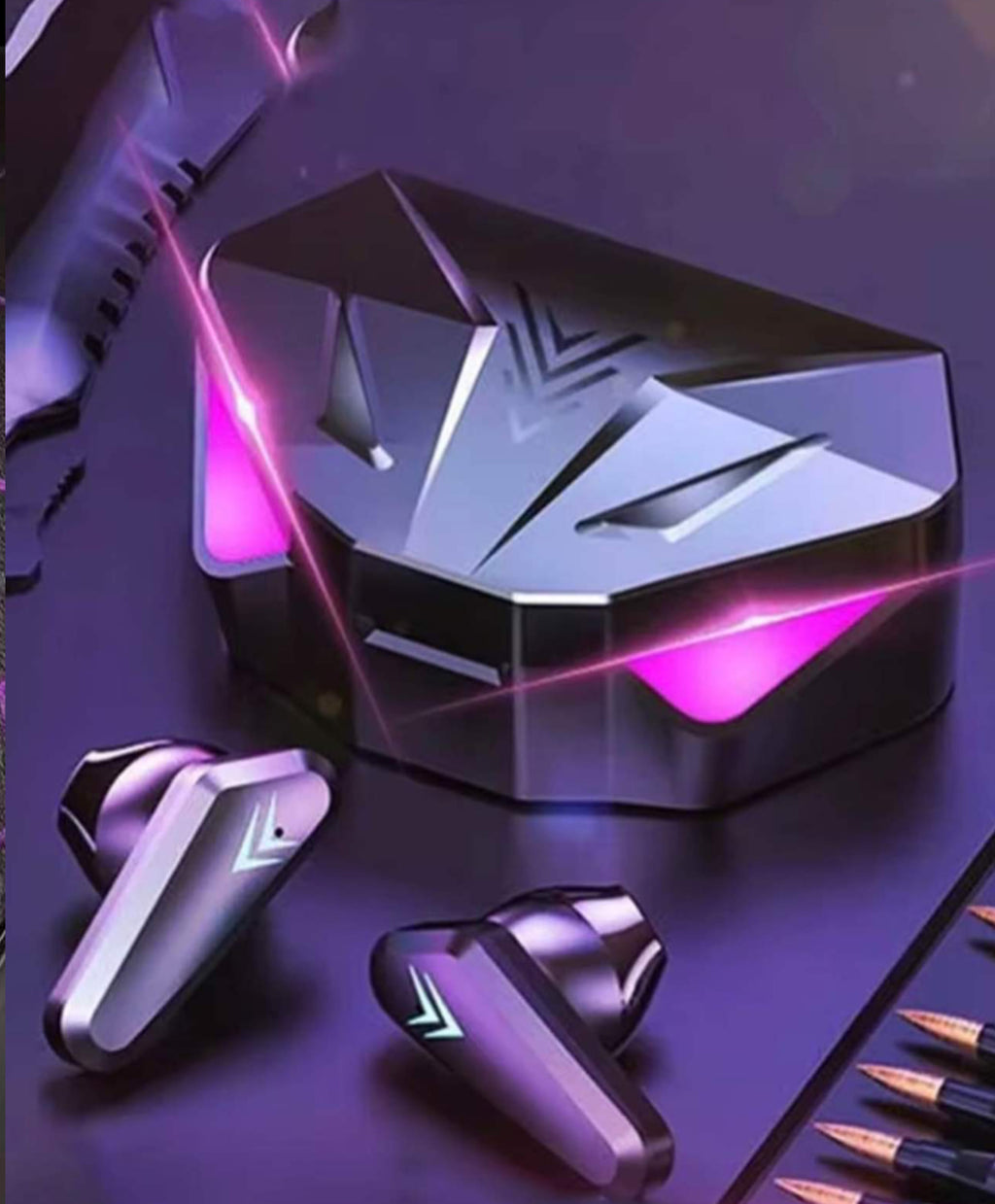 Écouteurs Gaming TWS RGB vue 1 La Casa des Gadgets