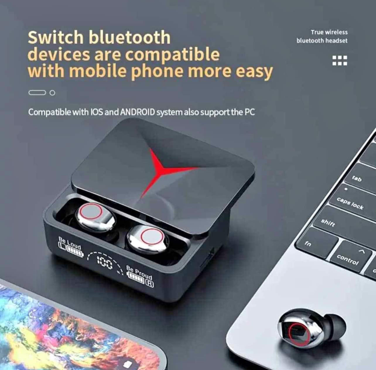 Écouteurs TWS M90 Bluetooth vue 1 La Casa des Gadgets