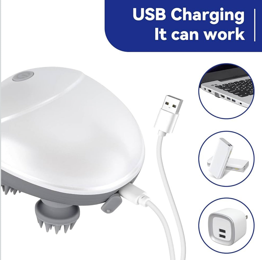 Masseur cuir chevelu électrique — IPX7 waterproof